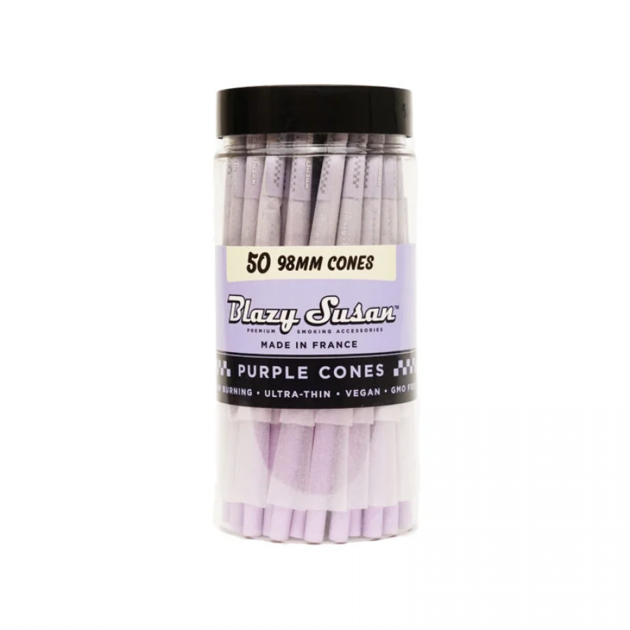 Blazy Susan Purple Cones 98MM - 50ct Jar Blazy Susan Purple Cones 98MM - 50ct Jar